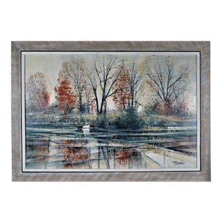 Richard Ellis Wagner, Autumn River Bank, Circa 1955 For Sale