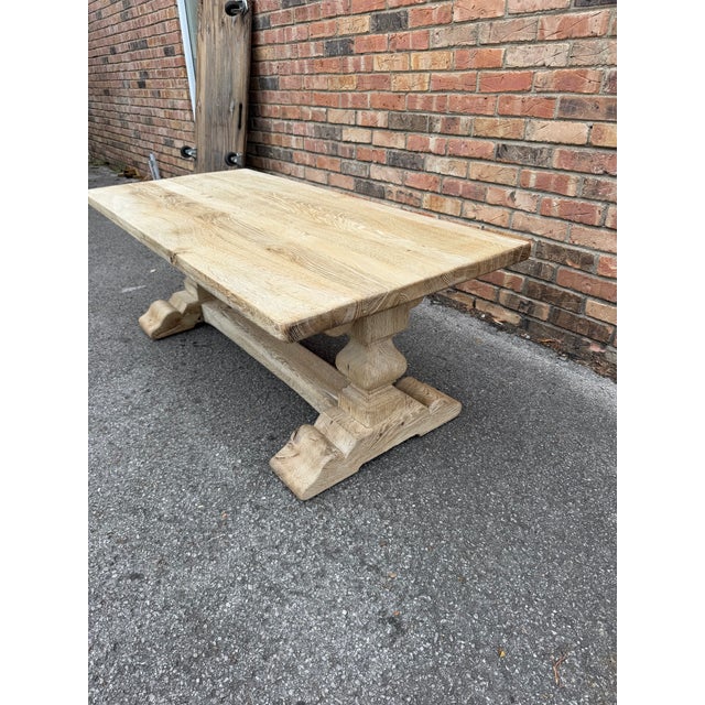 20th Century Scrubbed Oak Coffee Table For Sale In Nashville - Image 6 of 9