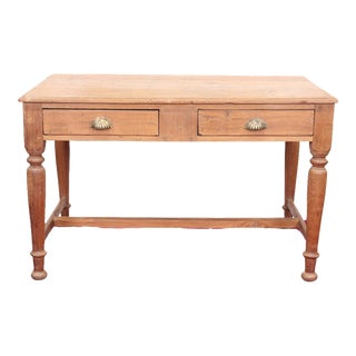 Vintage Anglo-Indian Teakwood Writing Table For Sale