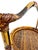 Vintage Tortoiseshell Rattan & Wrought Iron Round Tray Stand For Sale - Image 9 of 12