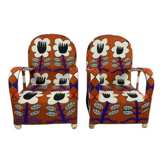 Yoruba Beaded Nobility Chairs - a Pair For Sale