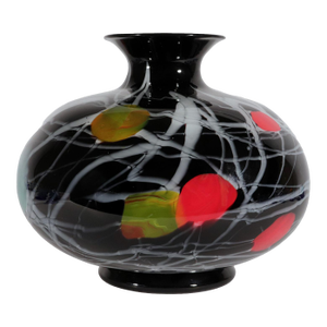 Versace & Archimede Seguso Murano Blown Glass Footed Vase