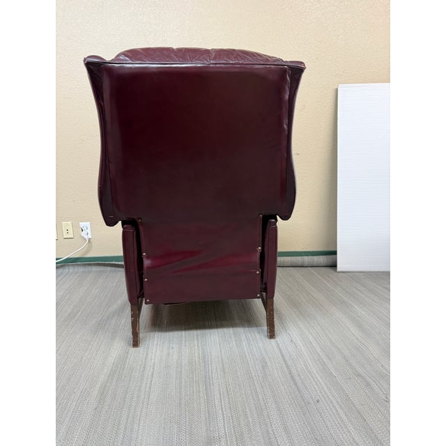 Bradington Young Chippendale Hi-Leg Recliner, Burgundy For Sale - Image 12 of 12