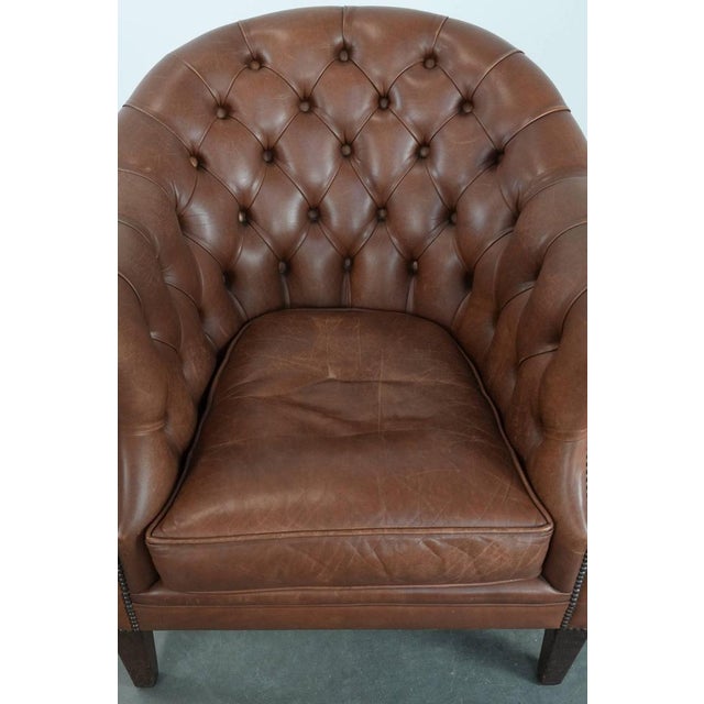 Chesterfield Club Chair in Leather For Sale - Image 6 of 14