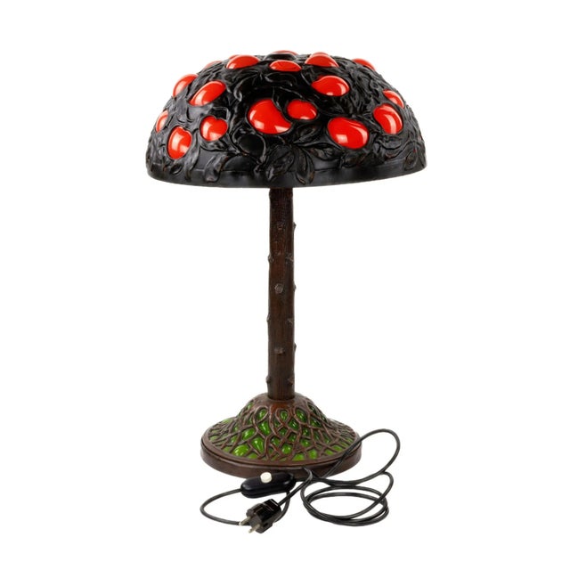 Orange Tree Lamp in the Style of Tiffany For Sale - Image 5 of 6