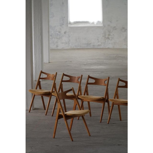 Danish CH29 Dining Chairs attributed to Hans J. Wegner for Carl Hansen & Son, 1951, Set of 6 For Sale - Image 6 of 18