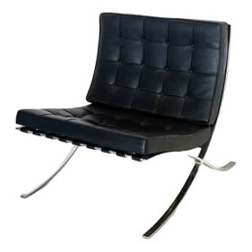 Leather Barcelona Chair by Ludwig Mies Van Der Rohe for Knoll Inc. For Sale