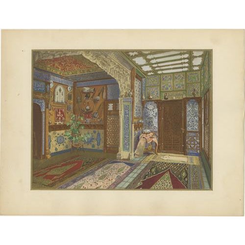 Henry dAllemagne, Interior Studies with Islamic Ornament and Architecture, 1900s, Print on Paper For Sale - Image 4 of 9