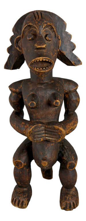 Large 20th Century Ritual African Tribal Statue in Wood