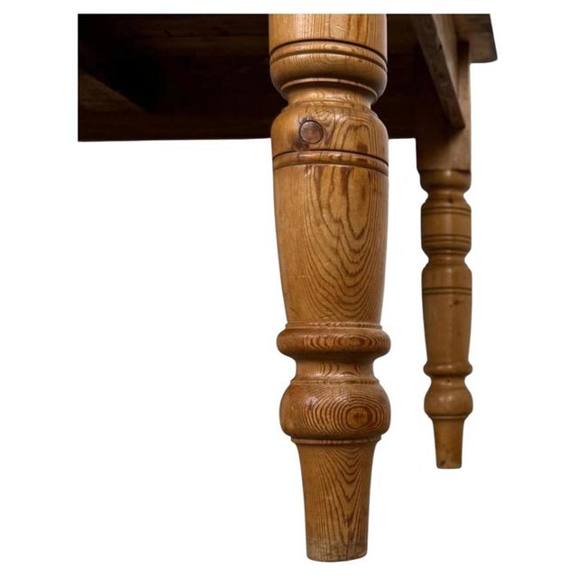 20th Century Pine Farmhouse Dining Table For Sale - Image 12 of 13