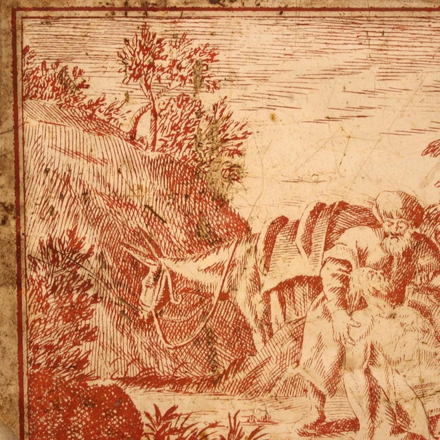 Sayter, Good Samaritan, 1749, Scagliola Panel on Slate For Sale - Image 9 of 16