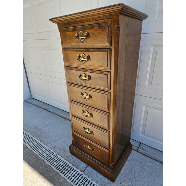 Wood Ethan Allen Seven Drawer Lingerie Chest For Sale - Image 7 of 14