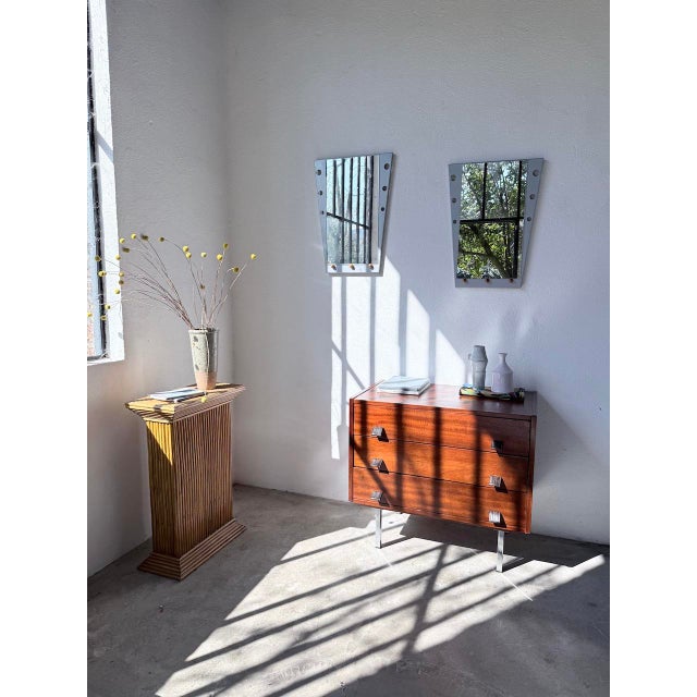 Teak Chest of Drawers with Leather Handles, 1960s For Sale - Image 3 of 18
