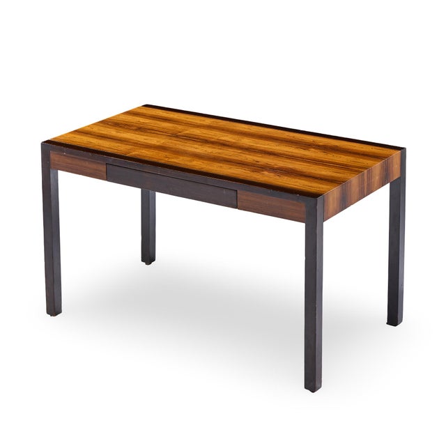 Brown Harvey Probber Mid Century Rosewood and Ebonized Mahogany Writing Desk For Sale - Image 8 of 9