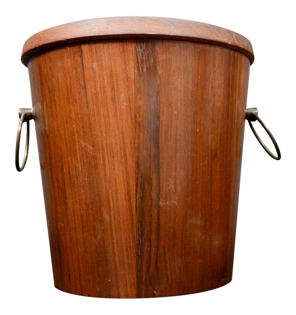 vintage wooden ice bucket