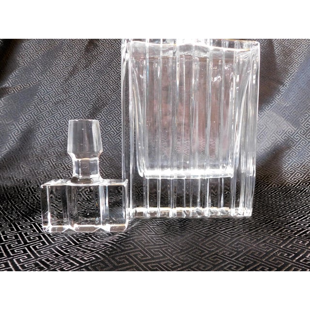1960s Unmarked Heavy Crystal Liquor Decanter For Sale - Image 4 of 7