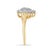 Early 21st Century 10K Yellow Gold 1/2 Cttw Round & Baguette Cut Diamond Pear Shaped Domed Pav�� Cluster with Halo Cocktail Ring (J-K Color, I1-I2 Clarity) - Size 6 For Sale - Image 5 of 7