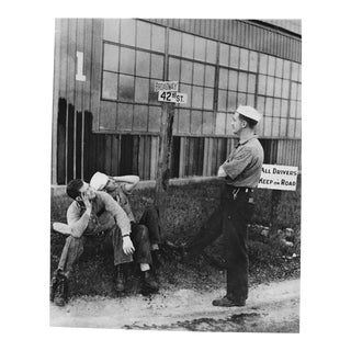 1942 Navy Sailors With 42nd Street Sign For Sale
