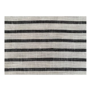 Plum Textiles Crawford Stripe Linen For Sale