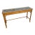 Boho Chic Chippendale Style Faux Bamboo Glass Top Console Table For Sale