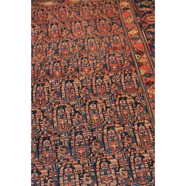 Blue 1930s Boteh Village Mother-Daughter Rug, 4.4 x 6.3 For Sale - Image 8 of 12