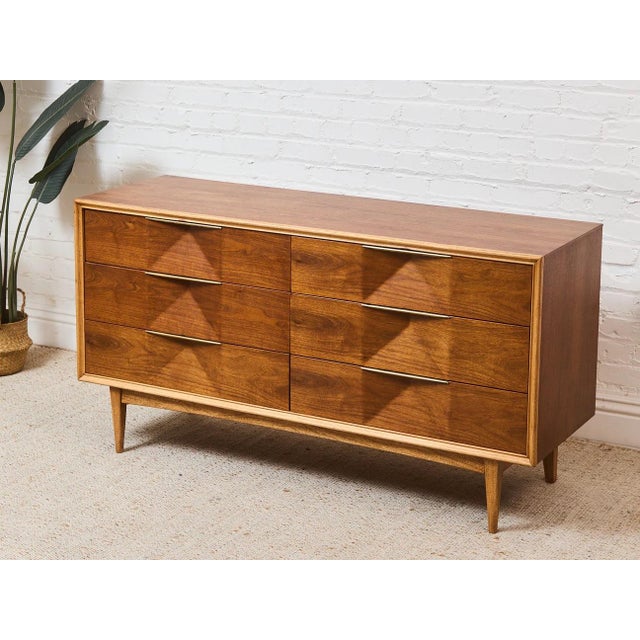Mid 20th Century Restored Six Drawer Dresser For Sale - Image 4 of 12