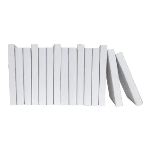 Decorative Books - Snowfall Oversized Linen Wrapped Books - White Books By The Foot