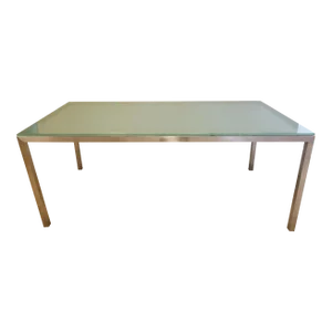 Parson Style Room & Board Glass Top Writing Desk