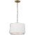 Visual Comfort Marie Flanigan for Visual Comfort Signature Sydney Small Pendant in Soft Brass with Matte White & Clear Glass For Sale - Image 4 of 6