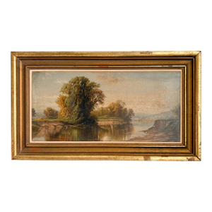 Alfred Thompson Bricher "Early Autumn on Esopus Creek" Framed Chromolithograph, 1871 L Prang & Co Publishing