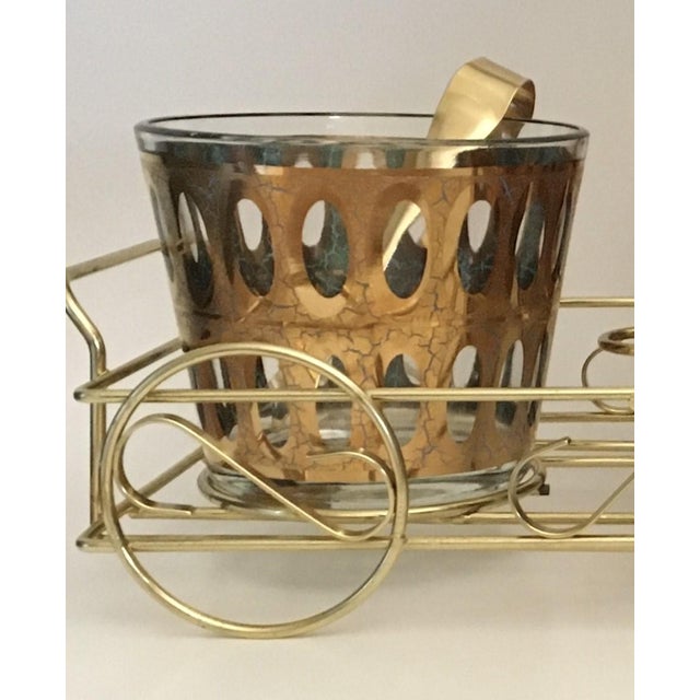 Mid-Century Modern Mid-Century Modern Culver Pisa Hiball Caddy With Ice Bucket and Tongs- 9 Piece For Sale - Image 3 of 6