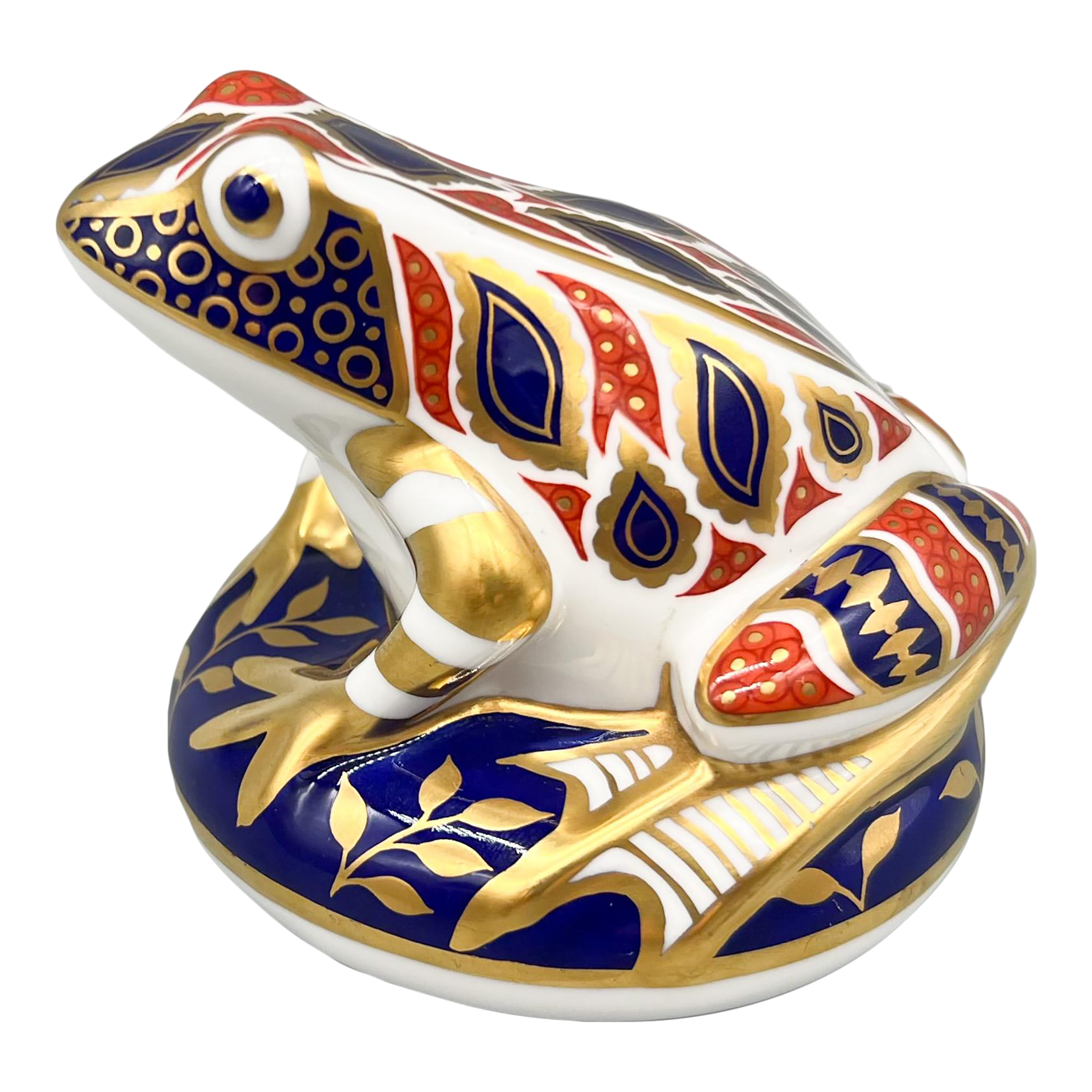  CROWN DERBY 文鎮　置物 Royal Crown Derby Old Imari Frog Paperweight – English Bone China