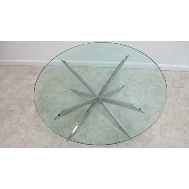 Mid-Century Modern Mid Century Modern Leon Rosen Jaxs Base Chrome Atomic Coffee Table For Sale - Image 3 of 10