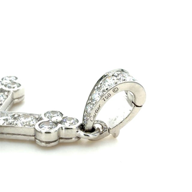 Contemporary Cartier Fance, 2.50 Carats Diamond Cross Pendant For Sale - Image 3 of 5