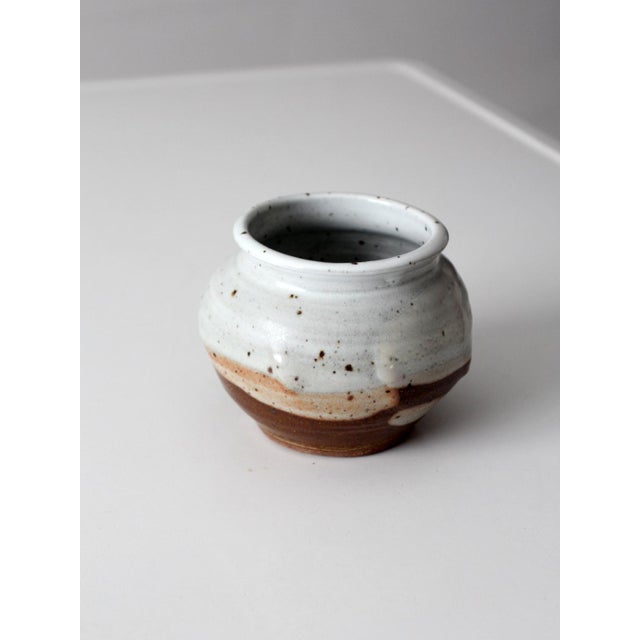 Contemporary Vintage Studio Pottery Vase For Sale - Image 3 of 9
