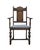 Early 20th Century Vintage Antique Solid Oak Rustic Gothic Jacobean Tudor Style Dining Arm Chair For Sale - Image 5 of 11