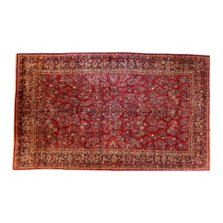 1940's Vintage Persian Sarouk Palace Rug, 12'2" X 20'4" For Sale