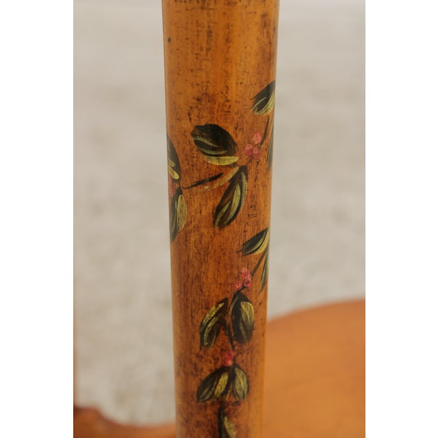 Adams Style Cane & Glass Top Paint Decorated Table For Sale - Image 15 of 15