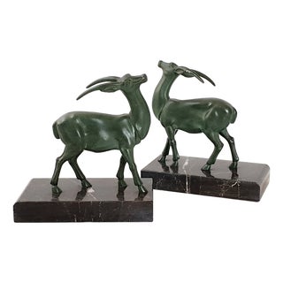 Vintage Bouquet Bookends in Marble and Metal, 1950s, Set of 2 For Sale