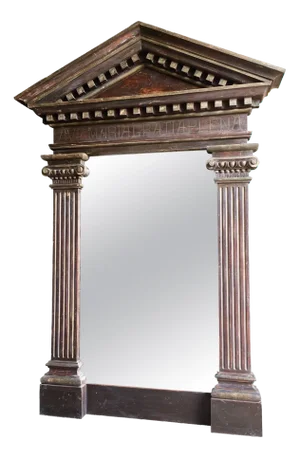 Large Antique Architectural Frame with Mirror