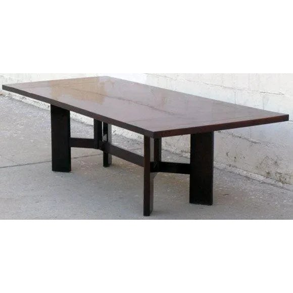 Dining Table With Extensions in Solid Walnut, Custom Made by Petersen Antiques For Sale - Image 4 of 11