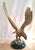 Mid-Century Modern Vintage Cast Brass Eagle With Spanned Wings in Flight – Round Marble Base For Sale - Image 3 of 16