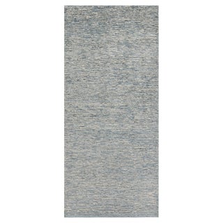 Modern Cut Pile Hand-Knotted Wool Runner by Doris Leslie Blau For Sale