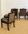 1980s Hollywood Regency Black Lacquer and Satin Dining Armchairs – Set of 8 For Sale - Image 10 of 13