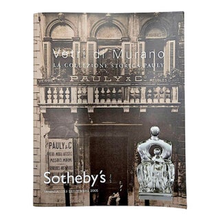 2005 Sotheby's Auction Catalog, "Vetri Di Murano. La Collezione Storica Pauly", Murano Glass, the Historic Pauly Collection, Venice, Italy For Sale