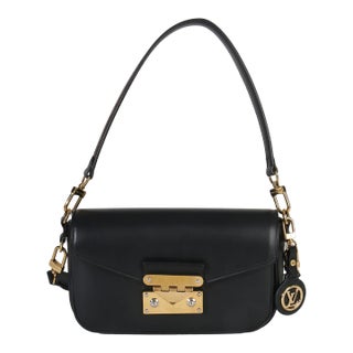 Black Calfskin Monogram Swing Bag For Sale