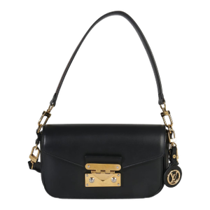 Black Calfskin Monogram Swing Bag