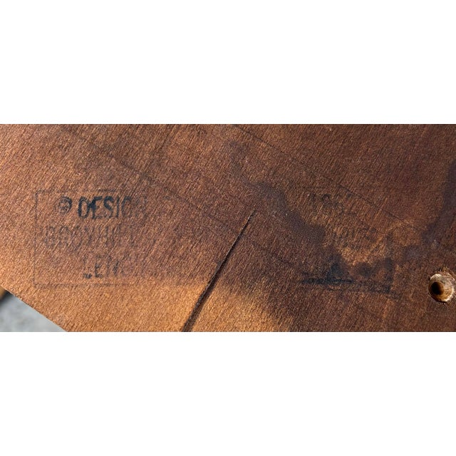 Wood Mid-Century Modern Broyhill Brasilia 6140-45 Round Pedestal Base Walnut Dining Table With 3 Leaves For Sale - Image 7 of 7