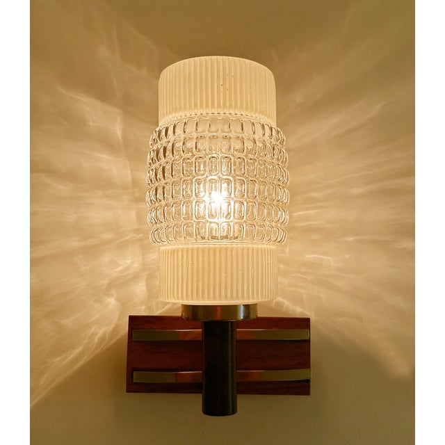 Vintage Danish Glass Sconces, 1960s, Set of 2 For Sale - Image 10 of 18