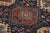 1990s Antique Persian Heriz Karaja Rug, Triple Medallion in Red and Navy - Rug & Kilim For Sale - Image 5 of 7